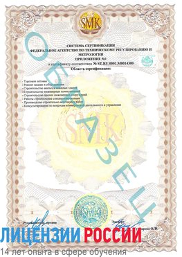 Образец сертификата соответствия (приложение) Королев Сертификат OHSAS 18001